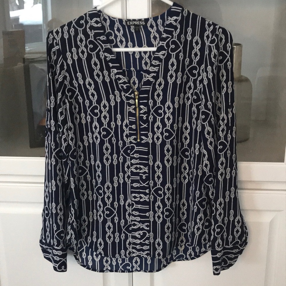 Express zip up blouse